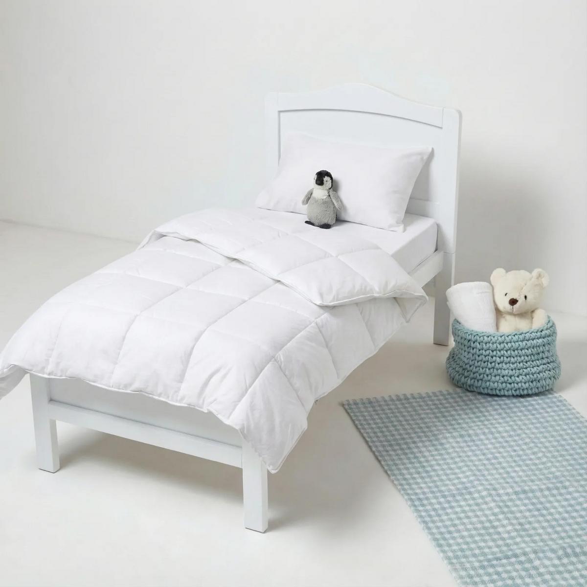 KINDERKISSEN Kopfkissen Federn & Daunen 40/60 cm - Weiß, Textil (40/60cm) - Homescapes