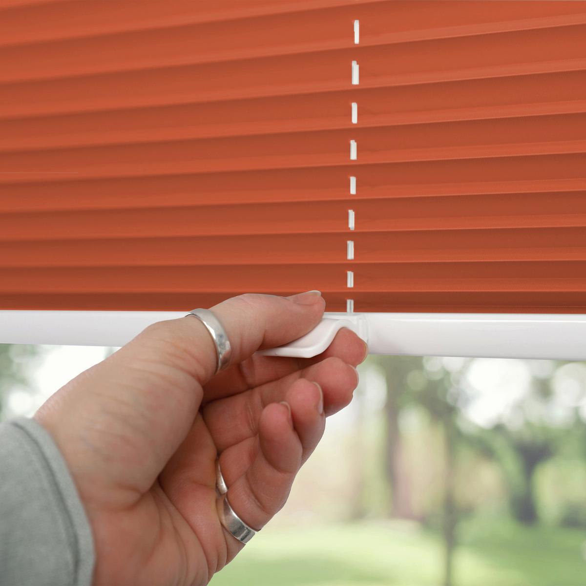 PLISSEE Thermo Basic 75 x 150cm Klemmfix ohne Bohren - Orange, Textil (75/150/150cm) - Deco-Raum
