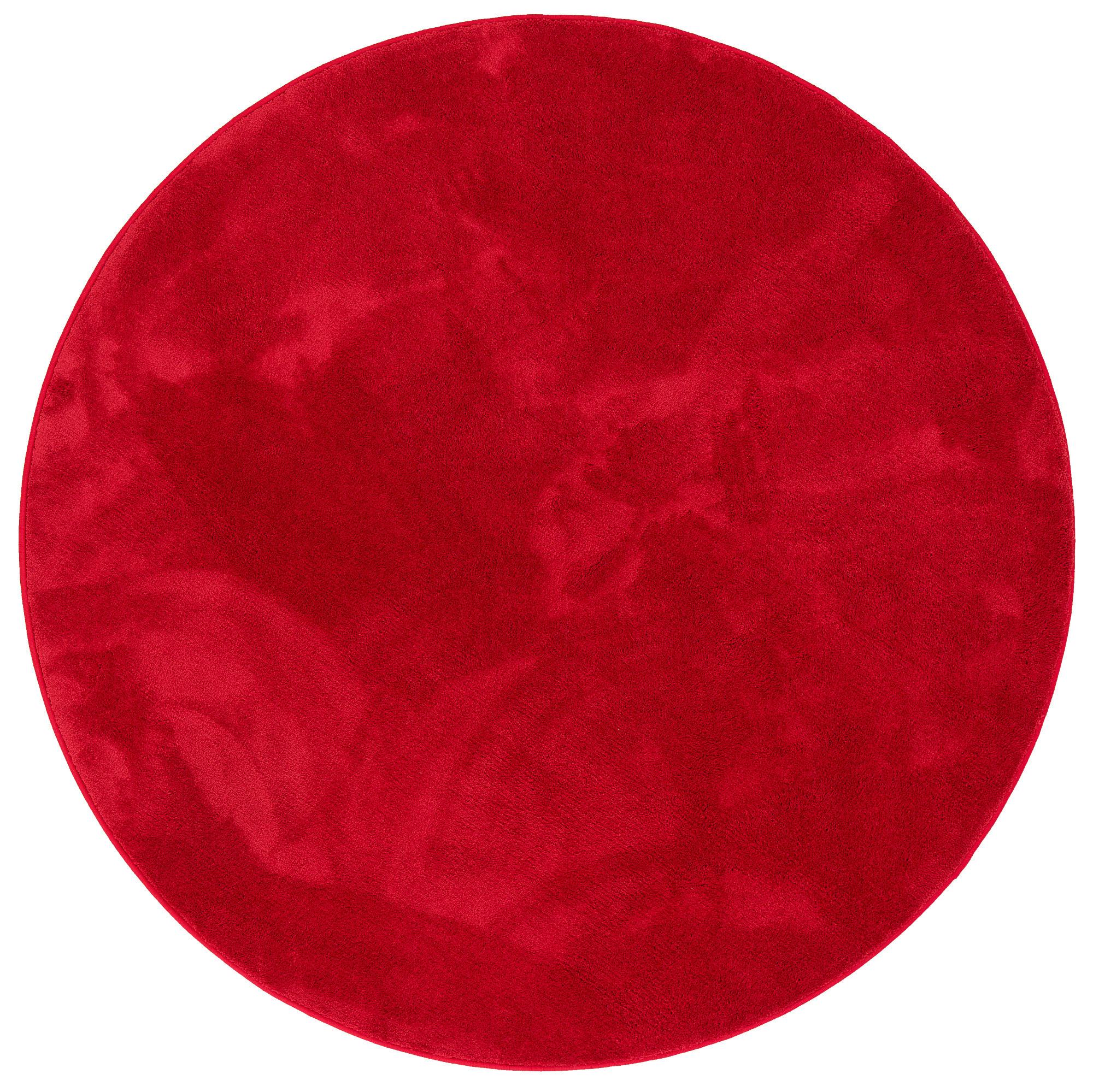 HOCHFLOR LANGFLOR TEPPICH SUPER SOFT MELIA RUND - Rot, Textil (160/160cm) - Pergamon
