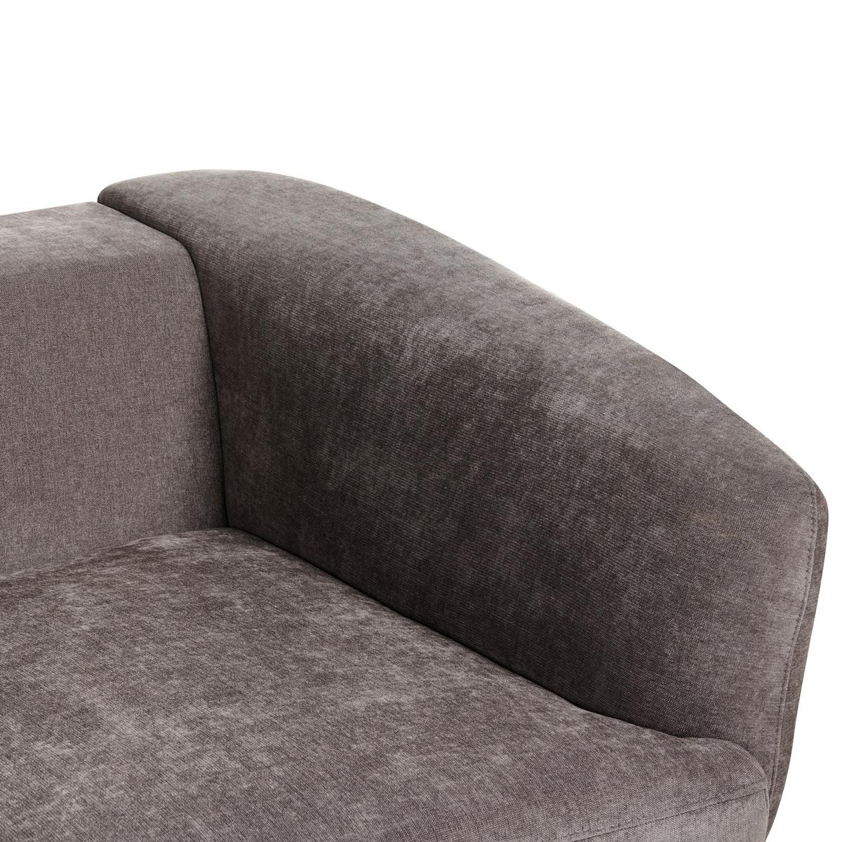 2-SITZER-SOFA Chenillegewebe Taupe Kjaer - Taupe, Textil (155/100/100cm) - Beliani