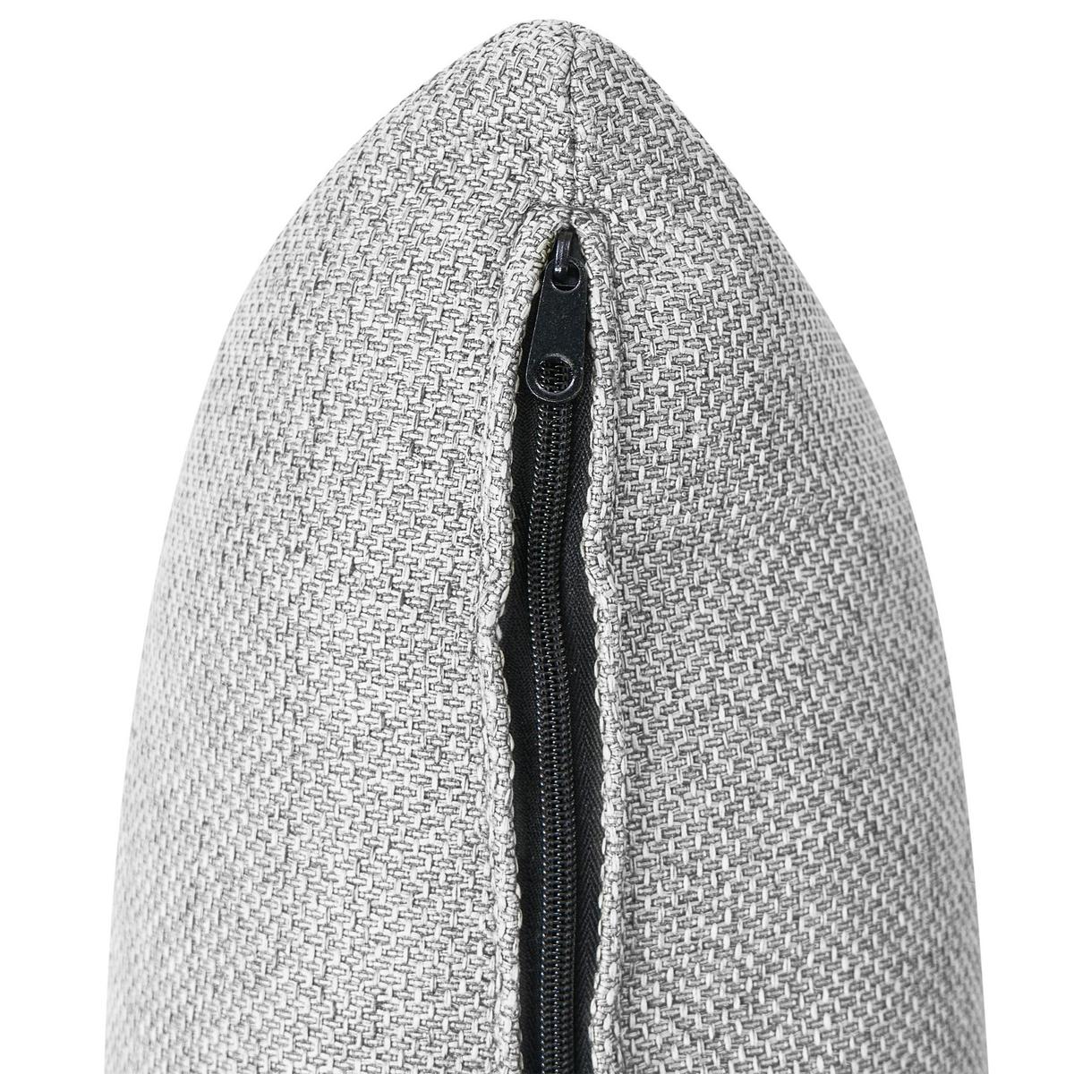 ECKMODUL Grau symmetrisch Brande - Dunkelgrau, Textil (123/70/121cm) - Beliani