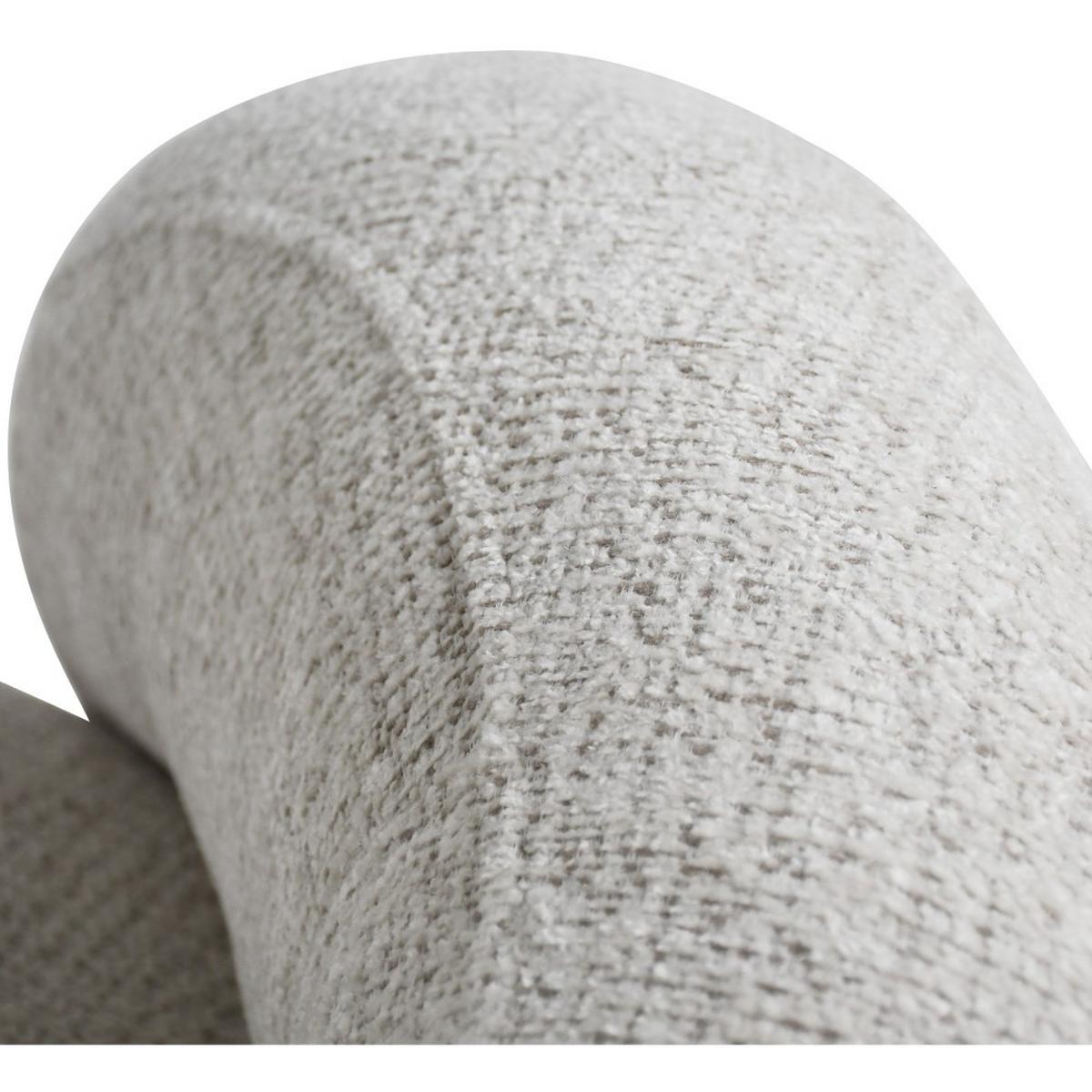 SESSEL Mao, Drehsessel mit runder Form, Beige, Chenille-Stoff - Beige, Textil (99/82/91cm) - Beautysofa