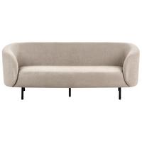 3-SITZER-SOFA Stoff taupe/schwarz Loen - Beige/Schwarz, Textil (200/79/70cm) - Beliani