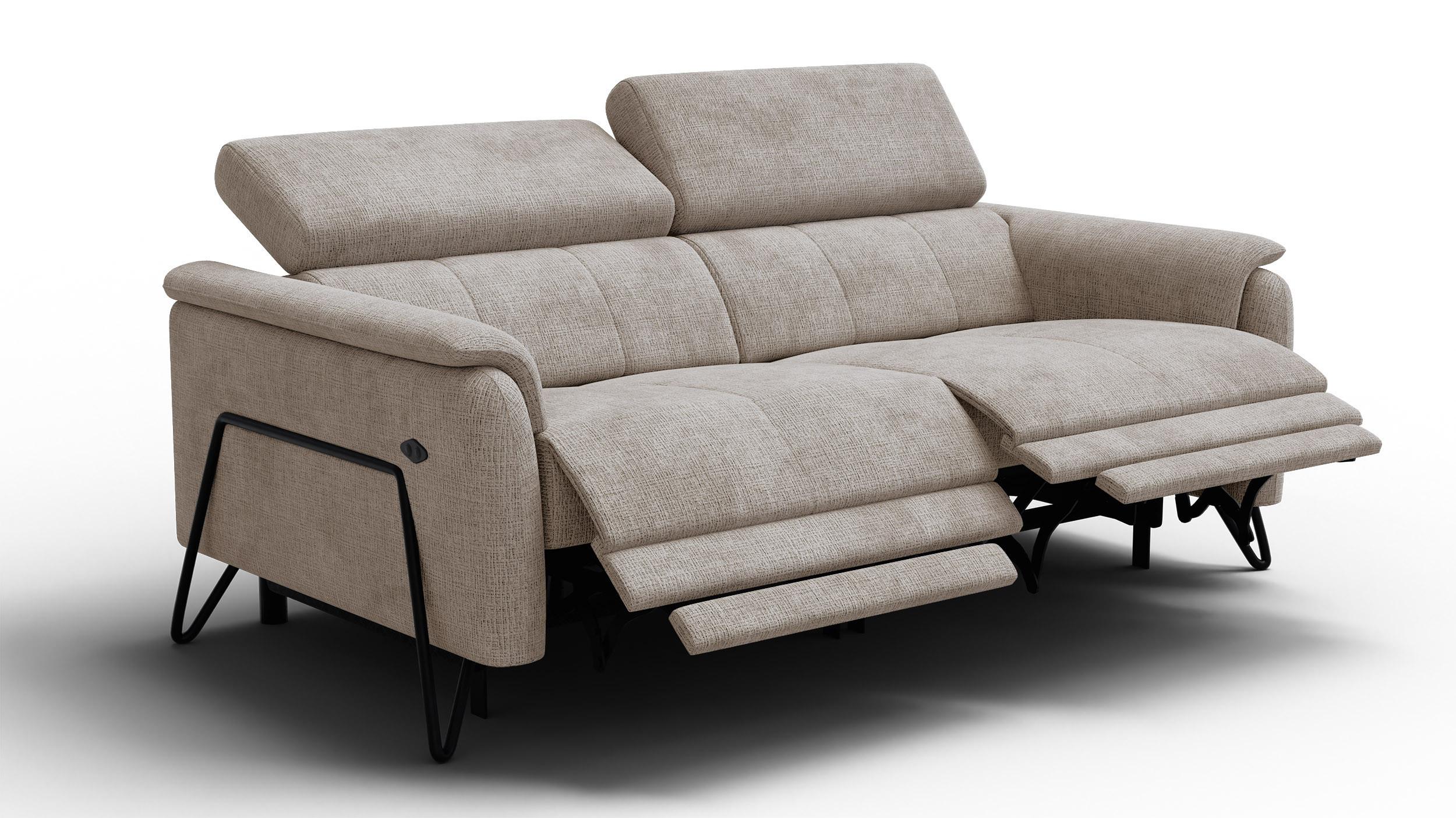 RELAXSOFA RODEN 3-Sitzer, beige - Beige, Holz/Textil (194/82/103cm) - Wozimo