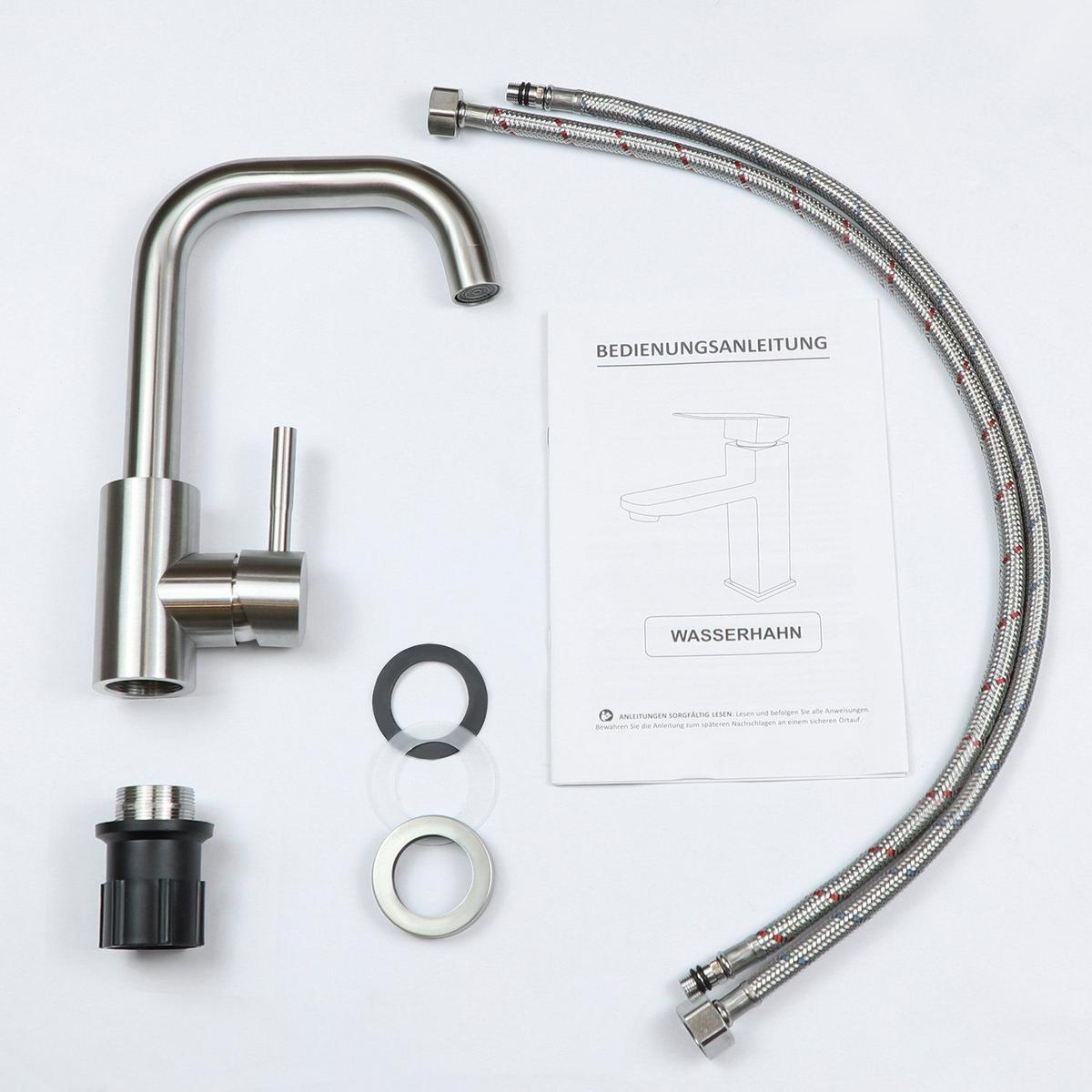 KÜCHENARMATUR VYNK 14/4/24 cm - Silberfarben, Metall (4/24/14cm) - ZMH
