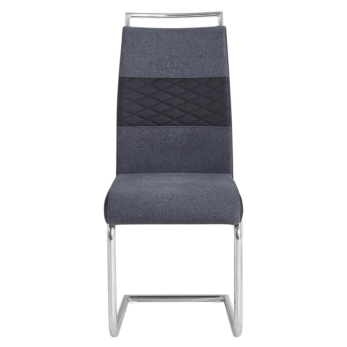 ESSZIMMERSTUHL ERZA 4er-Set dunkelgrau - Dunkelgrau, Textil (42/101/58cm) - CARO-Möbel