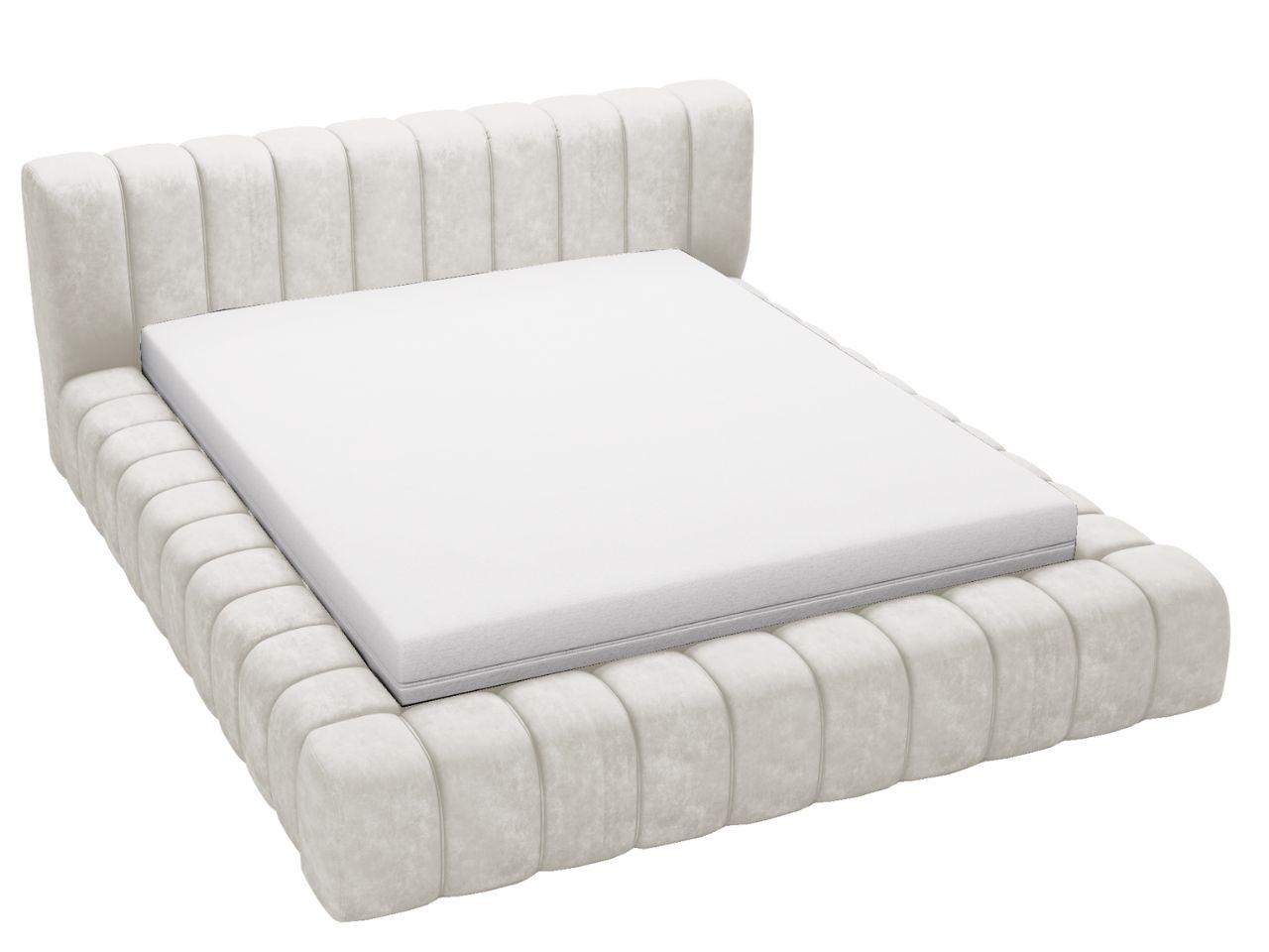 POLSTERBETT Italia 180x200 Cremige - Creme, Textil (180/200cm) - Graingold