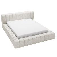 POLSTERBETT Italia 180x200 Cremige - Creme, Textil (180/200cm) - Graingold