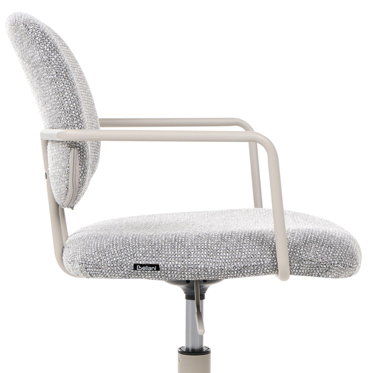 BÜROSTUHL Stoff Grau Ripley - Beige, Textil (60/82/60cm) - Beliani