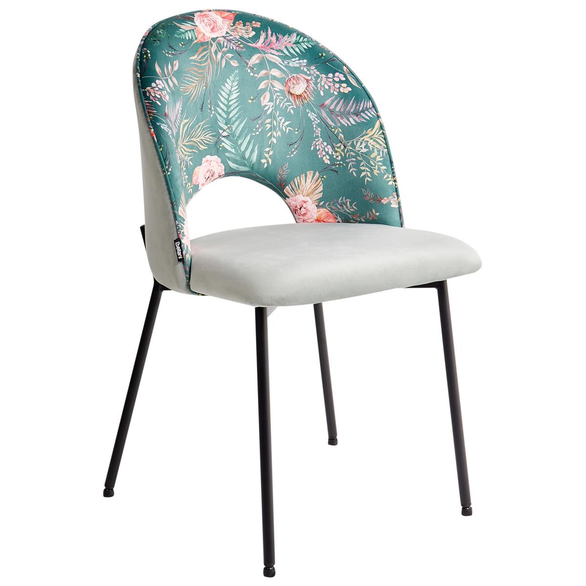 ESSZIMMERSTUHL 2er-Set Samtstoff Grün Covelo - Grün, Textil/Metall (46/84/45cm) - Beliani