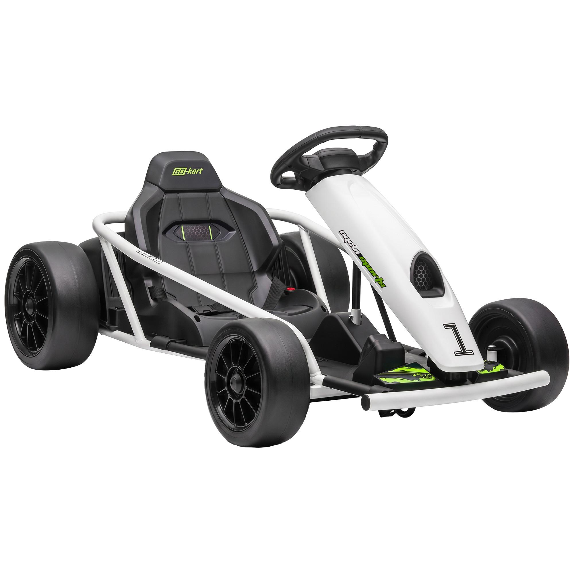 ELEKTRO-GO-KART Kunststoff Metall Weiß - Weiß, Kunststoff (115/77/54cm) - HOMCOM