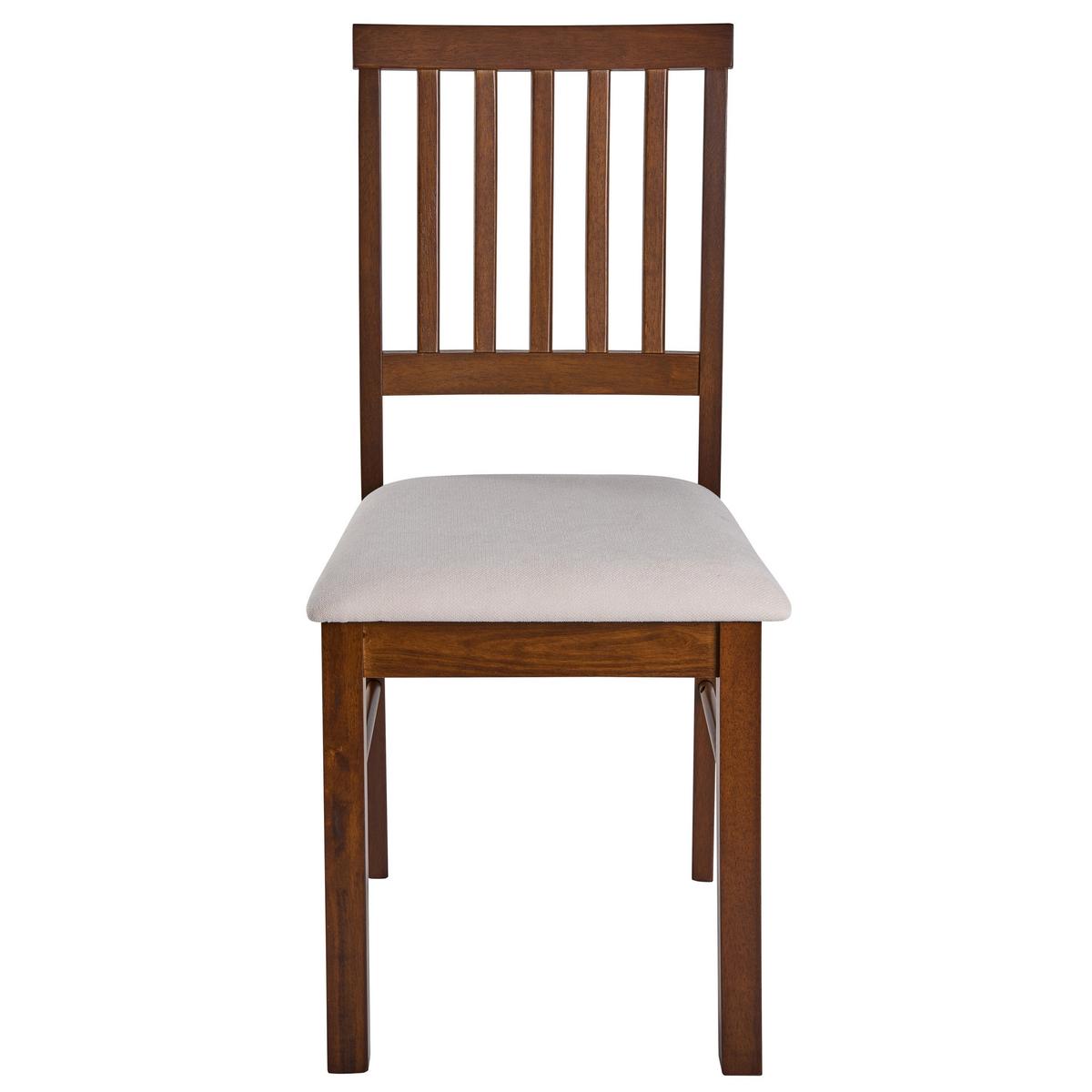 ESSZIMMERSTUHL 2er-Set Holz Dunkelbraun/Hellbeige Orono - Dunkelbraun, Holz (44/92/50cm) - Beliani