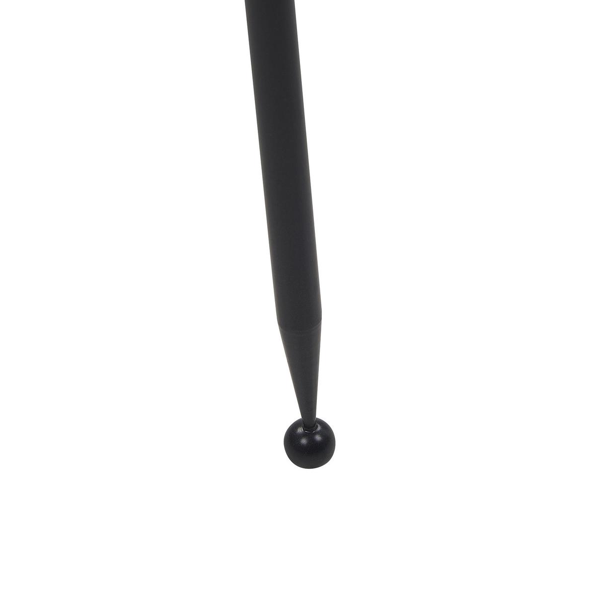 PFLANZENSTÄNDER Metall schwarz 50 cm Leika - Schwarz, Metall (50cm) - Beliani