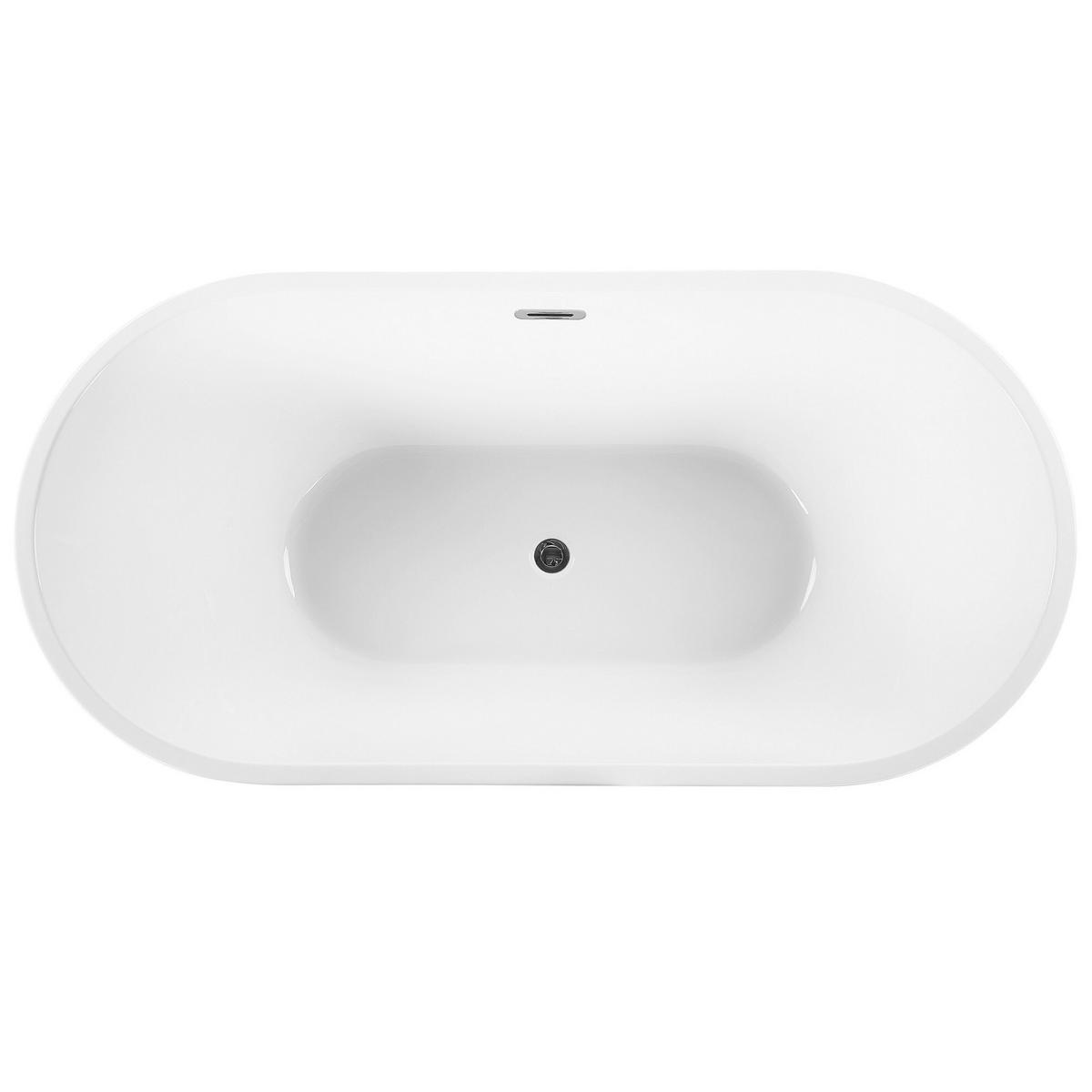 BADEWANNE FREISTEHEND 72/170/59 cm Schwarz Havana - Schwarz, Kunststoff (73/59/170cm) - Beliani