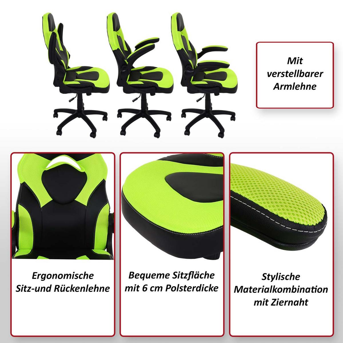 BÜROSTUHL Schwarz, Weiß - Schwarz/Weiß, Textil (62/116/57cm) - MCW