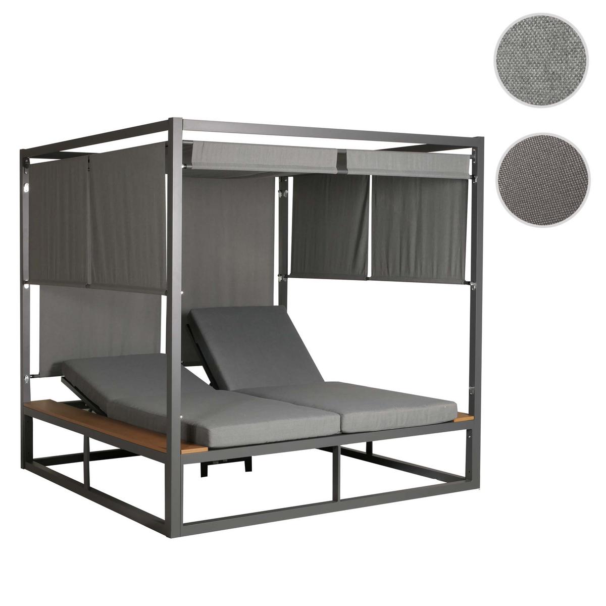 LOUNGE-GARTENLIEGE Hellgrau - Hellgrau, Textil (200/200/200cm) - MCW