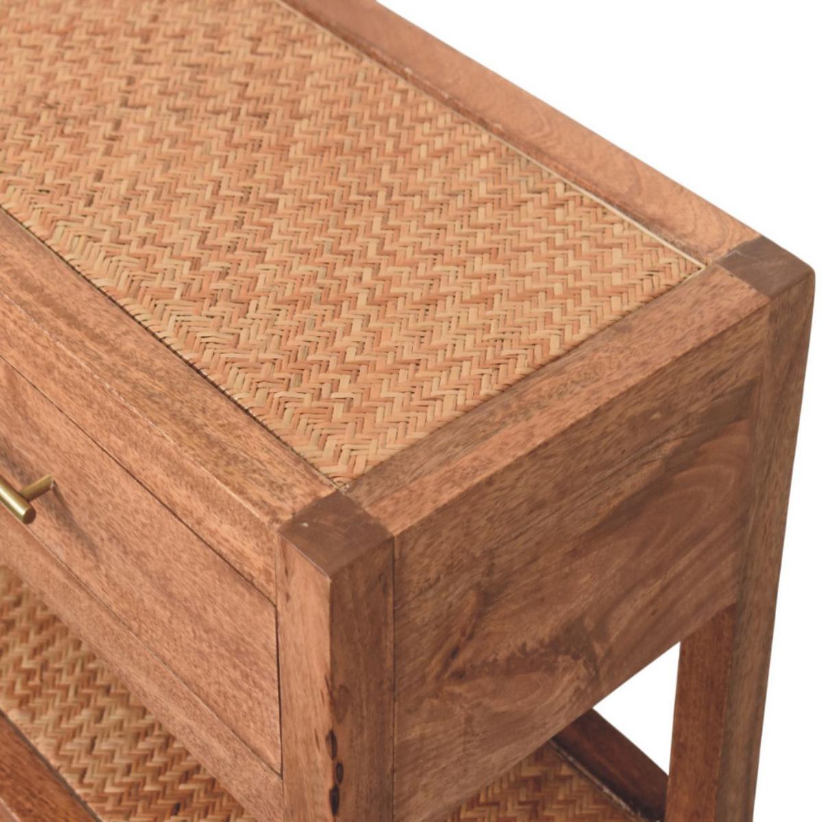 KONSOLENTISCH mit Honig-Karamell-Finish, 2 Schubladen, 2 offene Ablagen, honigbraun - Braun, Holz/Metall (35/120/80cm) - Artisan Furniture