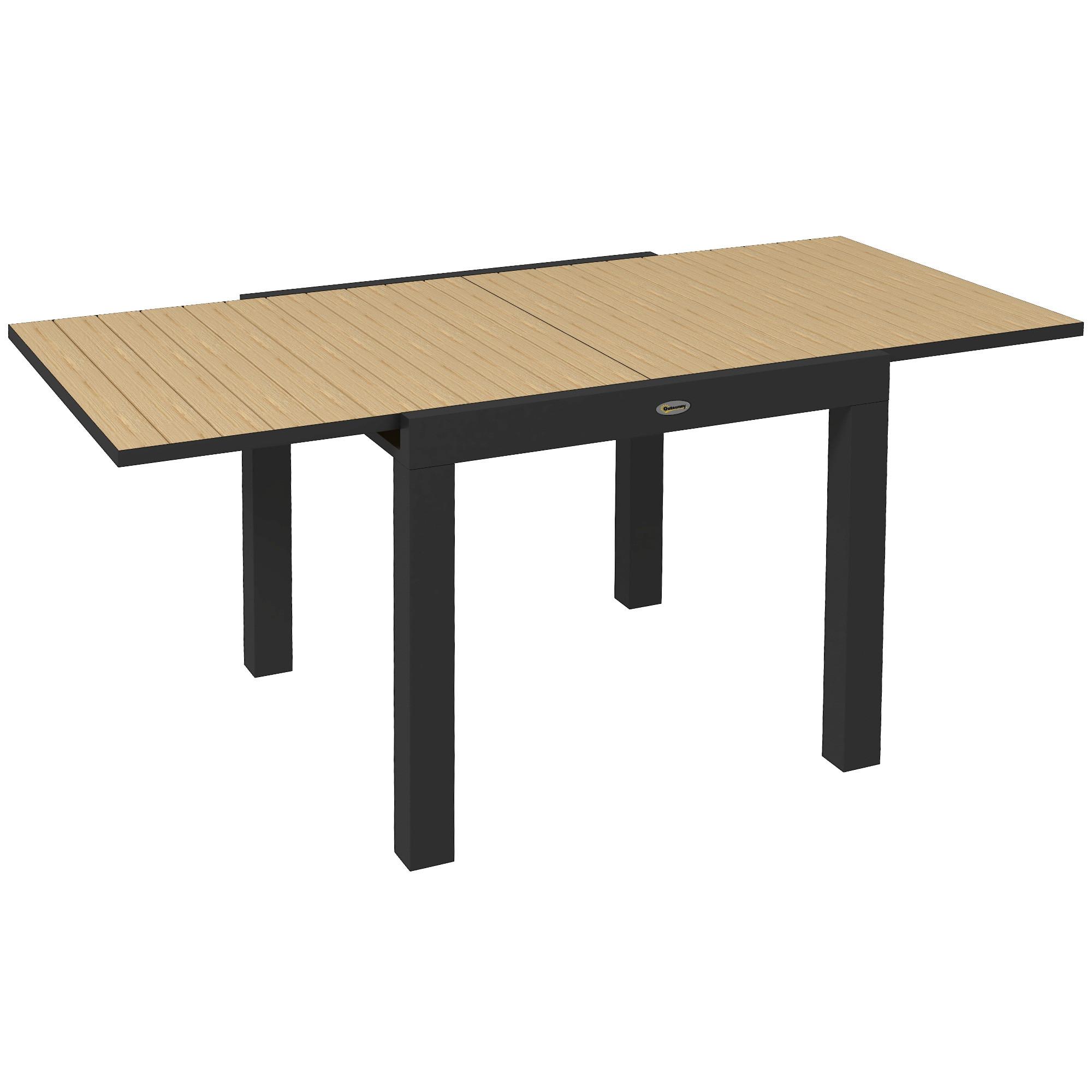 GARTENTISCH, Gelb, Aluminium - Gelb, Metall (162/80/75cm) - Outsunny