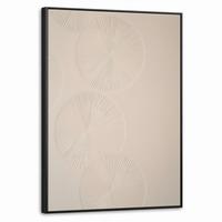 LEINWAND Bilder mit Rahmen - Japandi - Beige - Modern - 70x100 - Ecru, Textil (70/100cm) - MuchoWow