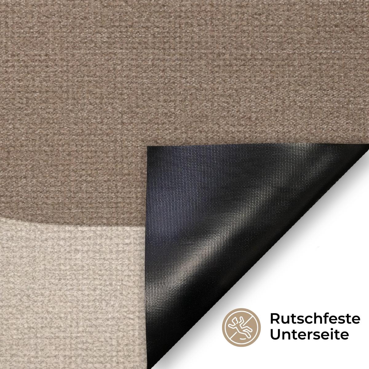 FUSSMATTE Geometrisch - Gewebte Struktur - Modern Fußabtreter 90x60 cm - Beige, Kunststoff (90/0.4cm) - MuchoWow