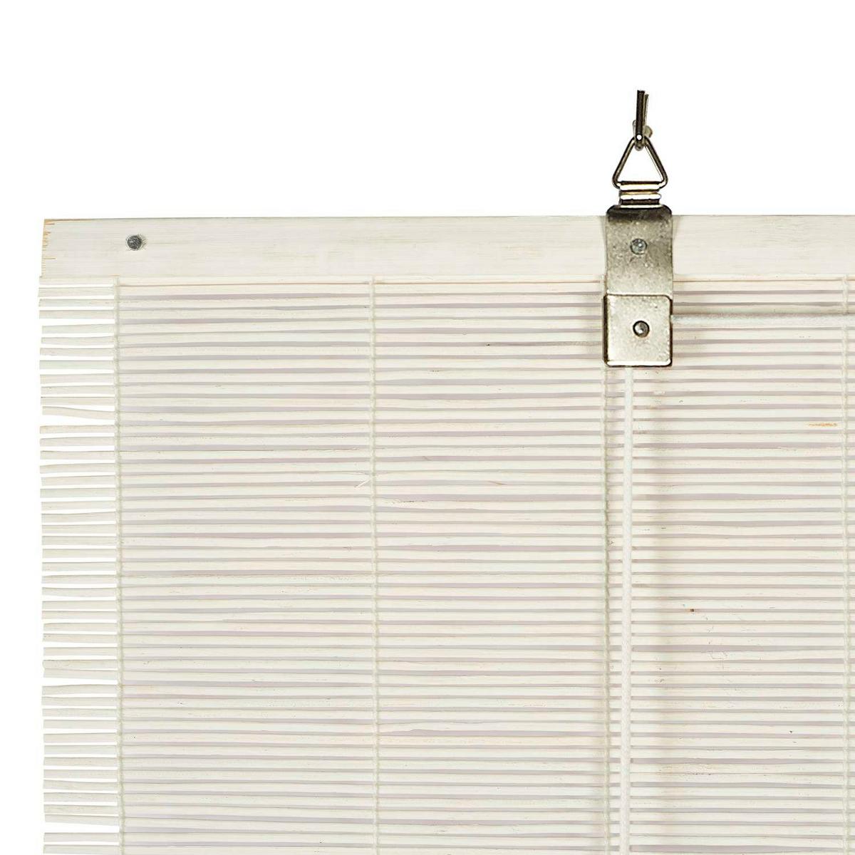 BAMBUSROLLO Weiß, 150 cm x 175 cm - Weiß, Kunststoff (150/175cm) - STORESDECO
