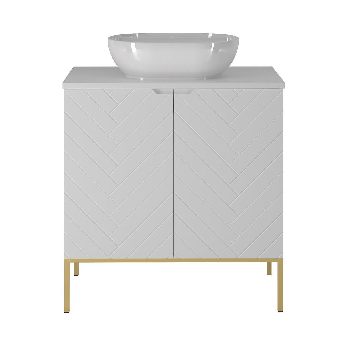 WASCHTISCH 80.6cm Daria Weiß - Weiß, Holzwerkstoff (80.6/84.2/46.5cm) - Petits-meubles