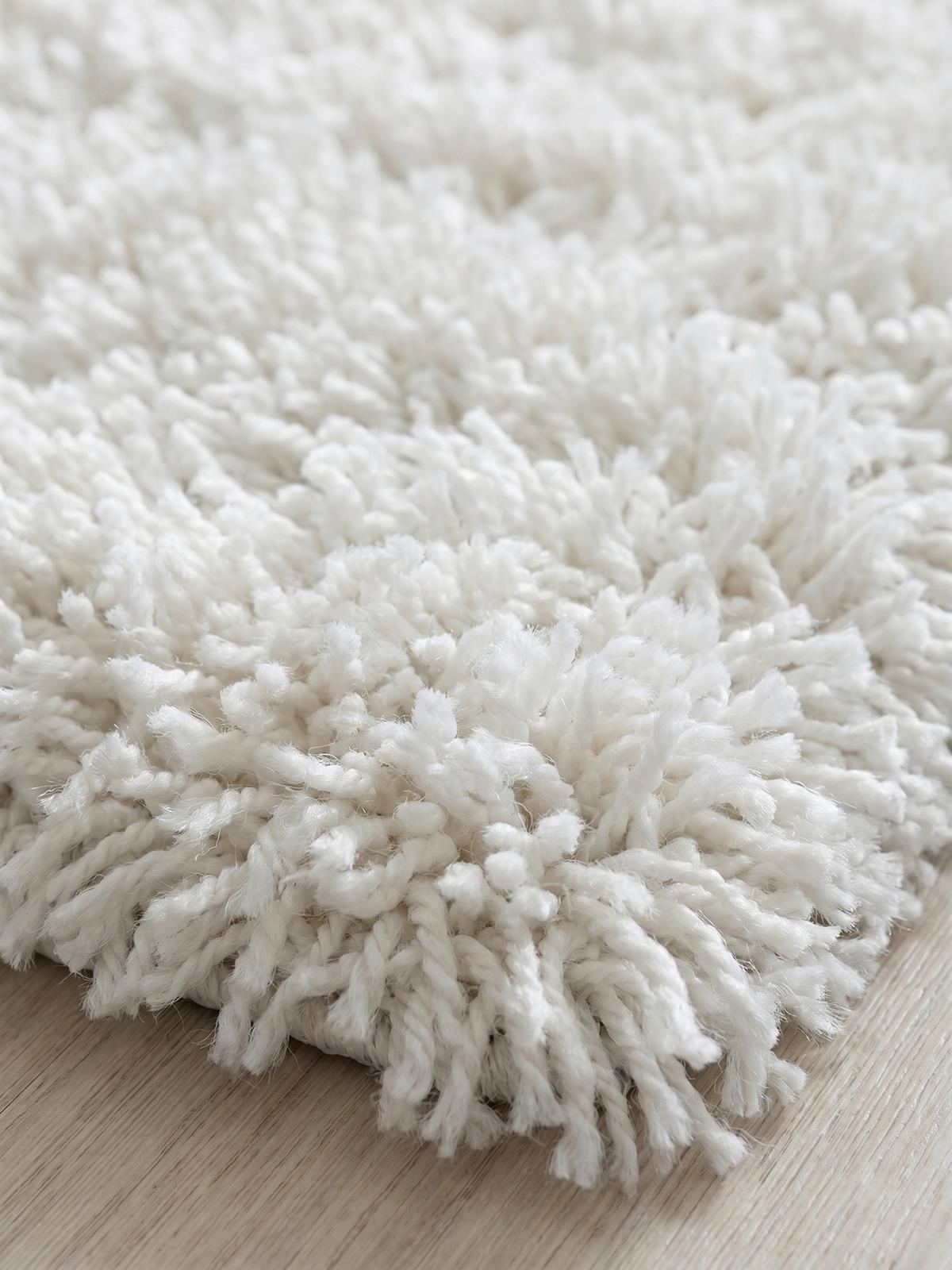 HOCHFLORTEPPICH SALZACH, einfarbig, aus Polypropylen, Weiß, Ø 80 cm - Weiß, Textil (80/80cm) - KADIMA DESIGN