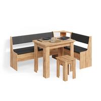 ECKBANKGRUPPE Tiberio Goldkraft Eiche 180 x 120 cm mit Tisch - Honigeiche, Holzwerkstoff (180/80/120cm) - Livinity®
