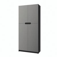 BÜROSCHRANK Logan Fronten in Graphit Seidenmatt - Graphitfarben, Holzwerkstoff (82/184/37cm) - Vladon