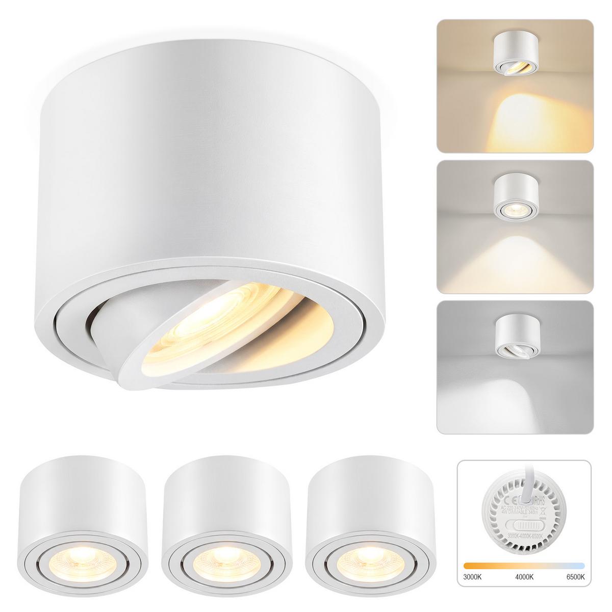 LED DECKENLEUCHTE Slenly 8.2/8.2/5.7 cm - Weiß, Metall (8.2/8.2/5.7cm) - ZMH