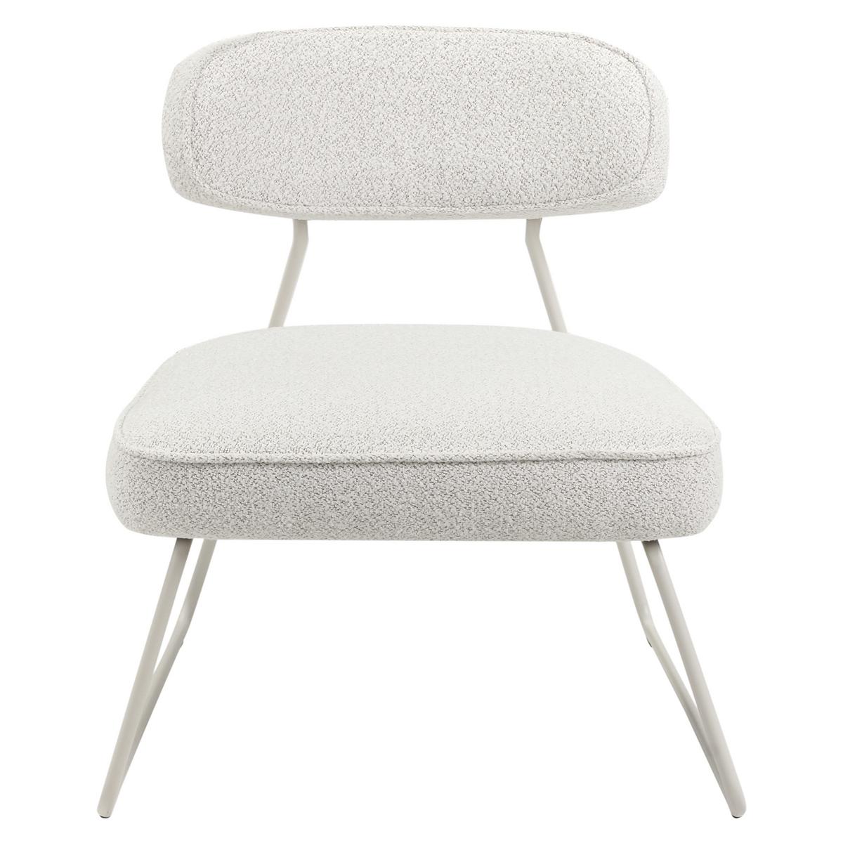 SESSEL 2er-Set Cremeweiß Frovi - Weiß, Textil (66/73/74cm) - Beliani