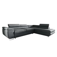 ECKSOFA Lyam 4 Sitzplätze Dunkelgrau - Grau, Textil (271/201cm) - Petits-meubles