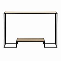 MODERNE Konsole mit 2 Regalebenen im Eiche Dekor L120cm - Eichefarben, Holzwerkstoff (8.5/8.5/80cm) - Calicosy