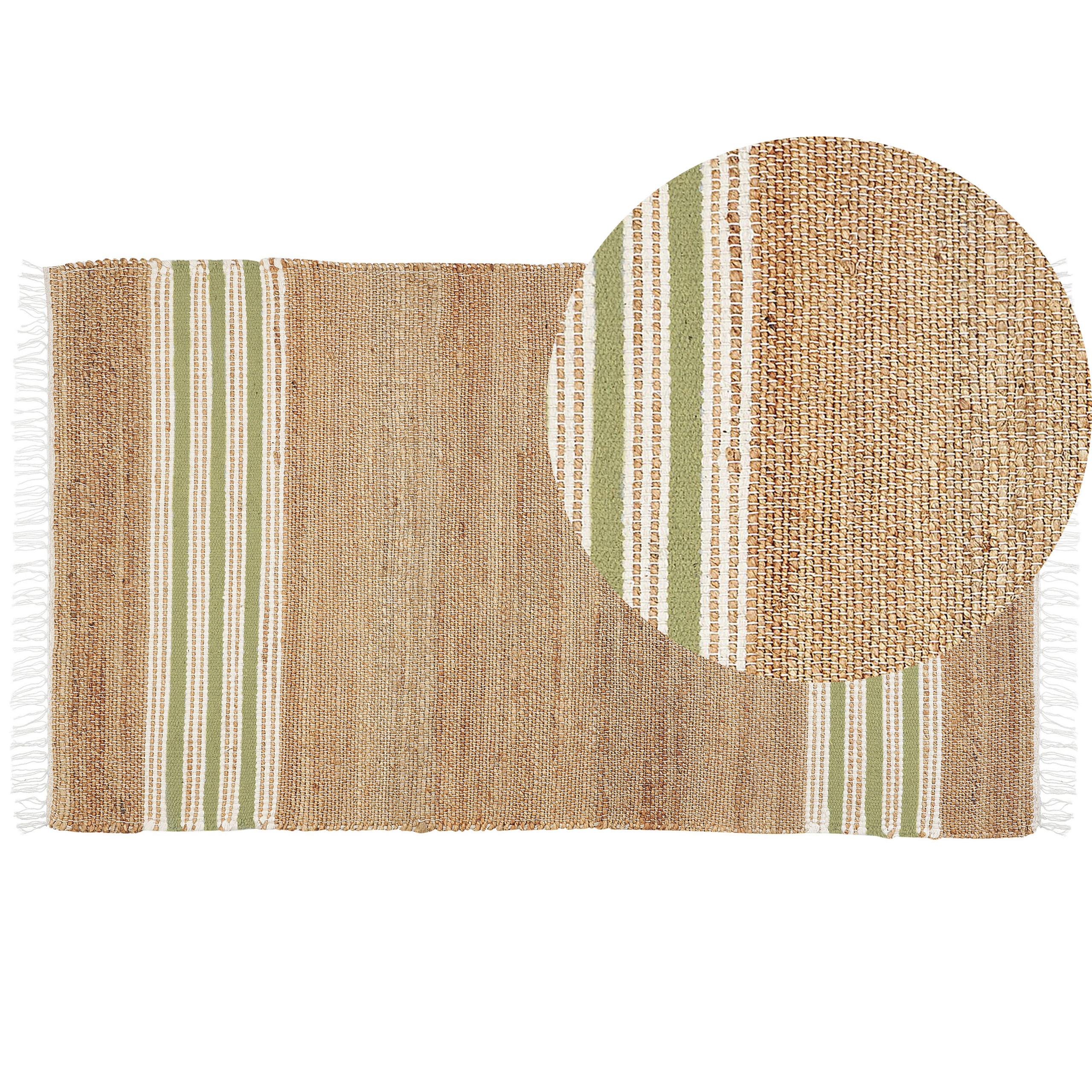 TEPPICH geflochten Mirza 150/80 cm - Beige, Naturmaterialien (80/150cm) - Beliani
