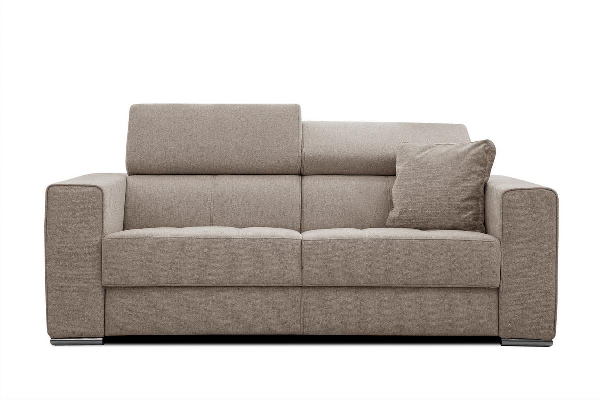 SOFA QUARTZ 3-Sitzer, taupe - Taupe, Holzwerkstoff/Textil (202/80/102cm) - Wozimo