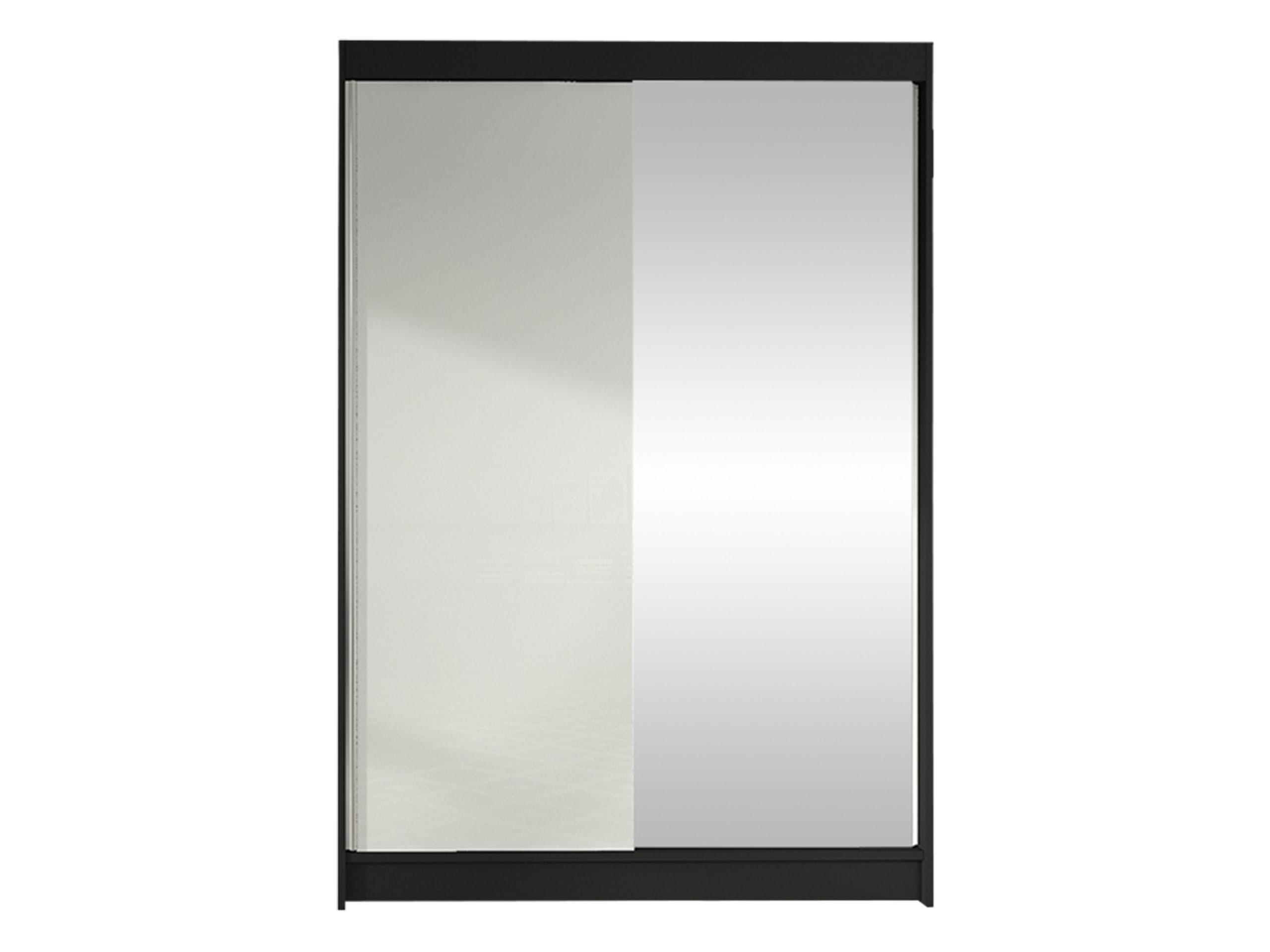 SCHWEBETÜRENSCHRANK Lino I - Schwarz/Weiß, Holzwerkstoff/Metall (120/200/58cm) - MIRJAN24