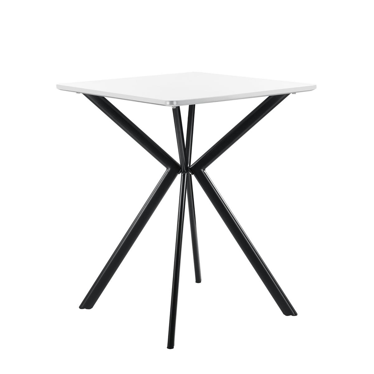 ESSTISCH Ankara - Weiß, Holzwerkstoff/Metall (60/60/75cm) - [en.casa]