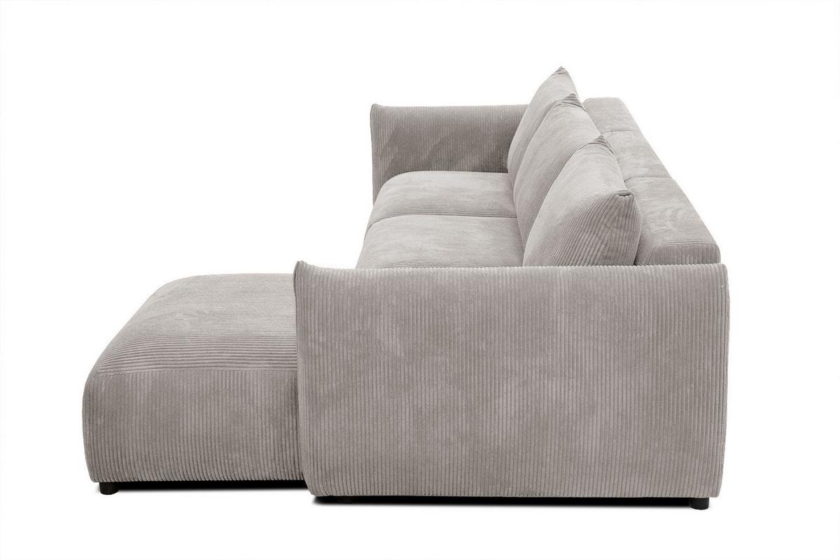 ECKSOFA TAUER 5-Sitzer, weiß - Schwarz/Weiß, Holzwerkstoff/Kunststoff (294/173cm) - Wozimo