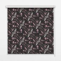 INNENROLLO - Fensterrollo - Rollo - 100x140 cm - Reiher und Blumen - Pink, Kunststoff (100/140/0.5cm) - TULUP