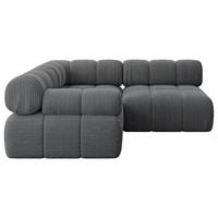 ECKSOFA modulares Sofa Mende-L1 - 190x190x70 cm Dunkelgrau Cord - Dunkelgrau, Holzwerkstoff/Textil (190/190cm) - ALTDECOR