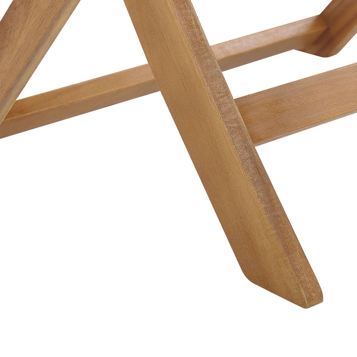 GARTENSTUHL 6er-Set Akazienholz hellbraun Tolve - Hellbraun, Holz (52/91/47cm) - Beliani