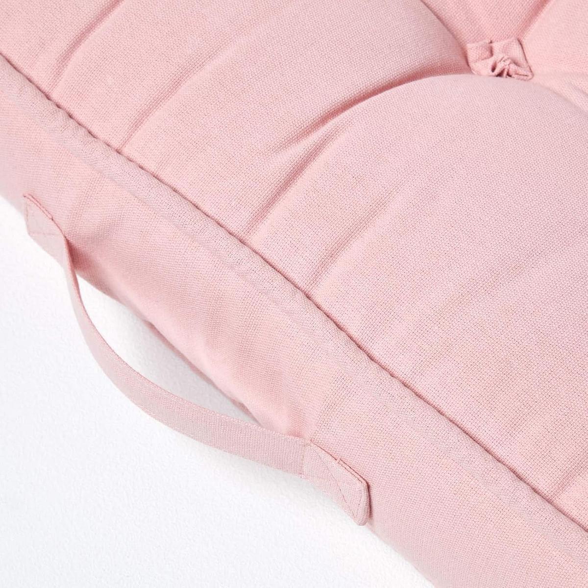 SITZKISSEN rosa 50/50/10 cm – Sesselkissen, Baumwolle - Rosa, Textil (50/50/10cm) - Homescapes