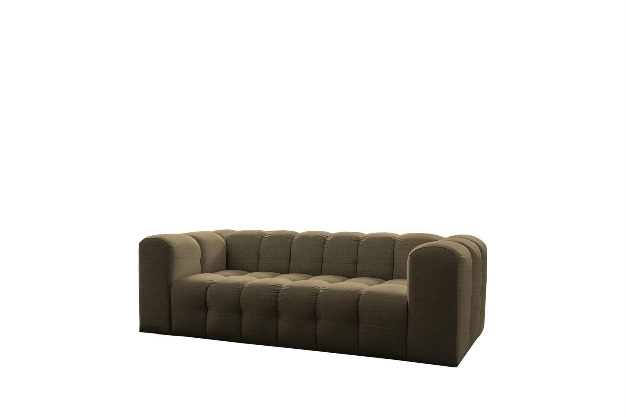 SOFA 3-sitzer Solvie In Moly - Grün, Holzwerkstoff/Textil (230/75/106cm) - Fun Möbel