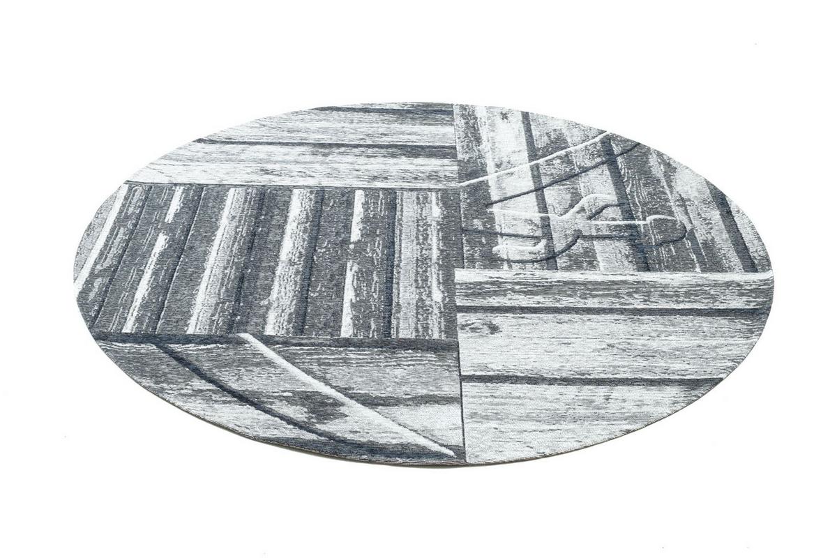 FLACHWEBTEPPICH Keitum 100x100 cm - Grau, Textil (100/100cm) - Sansibar SYLT