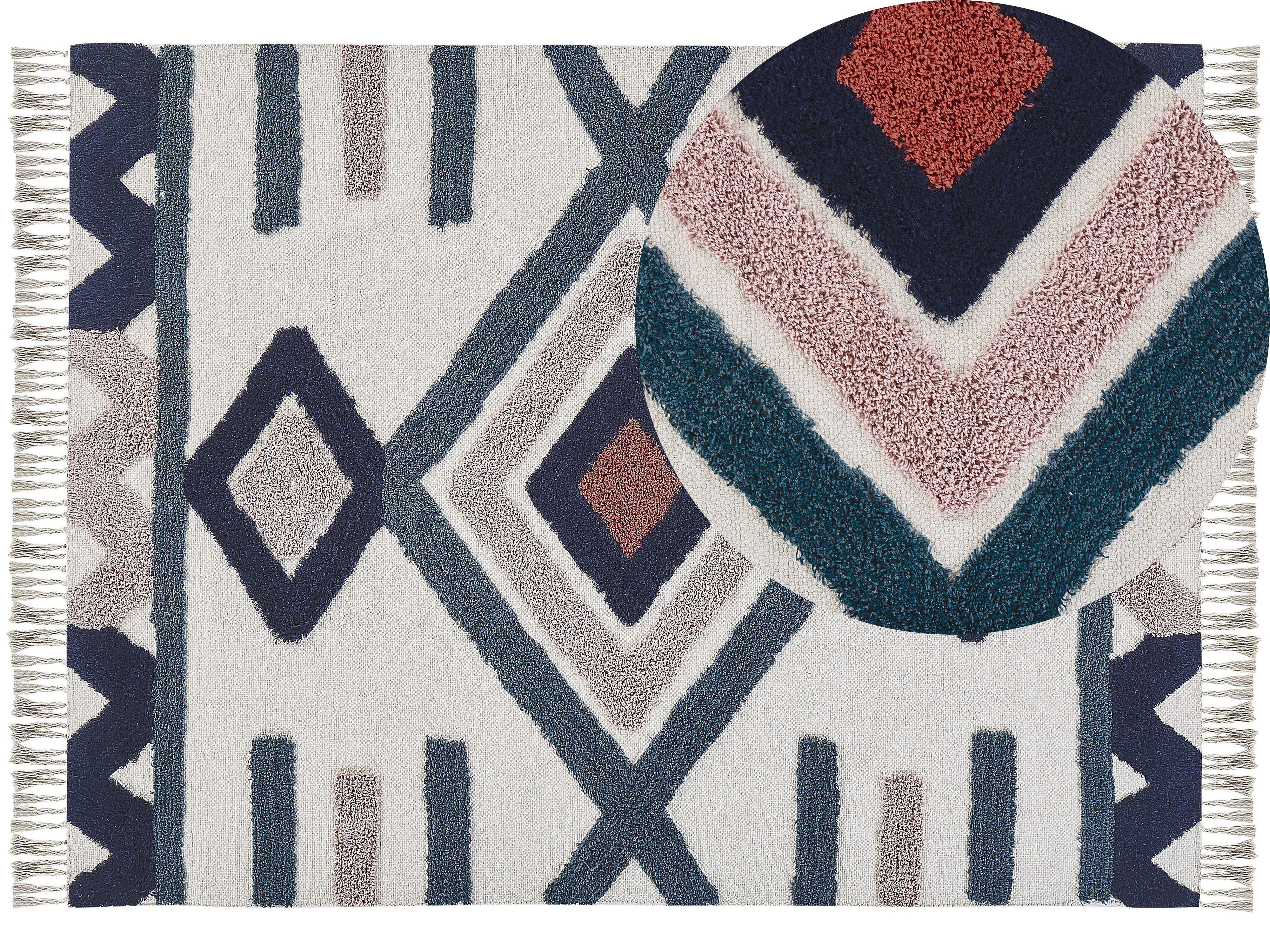 KURZFLOR-TEPPICH Kozlu 230/160 cm - Multicolor, Textil (160/230cm) - Beliani