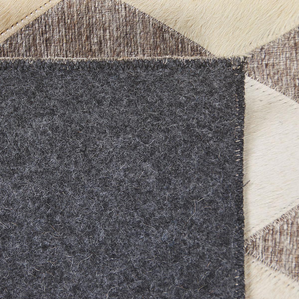 PATCHWORK-TEPPICH Seslice 230/160 cm - Beige, Fell (160/230cm) - Beliani