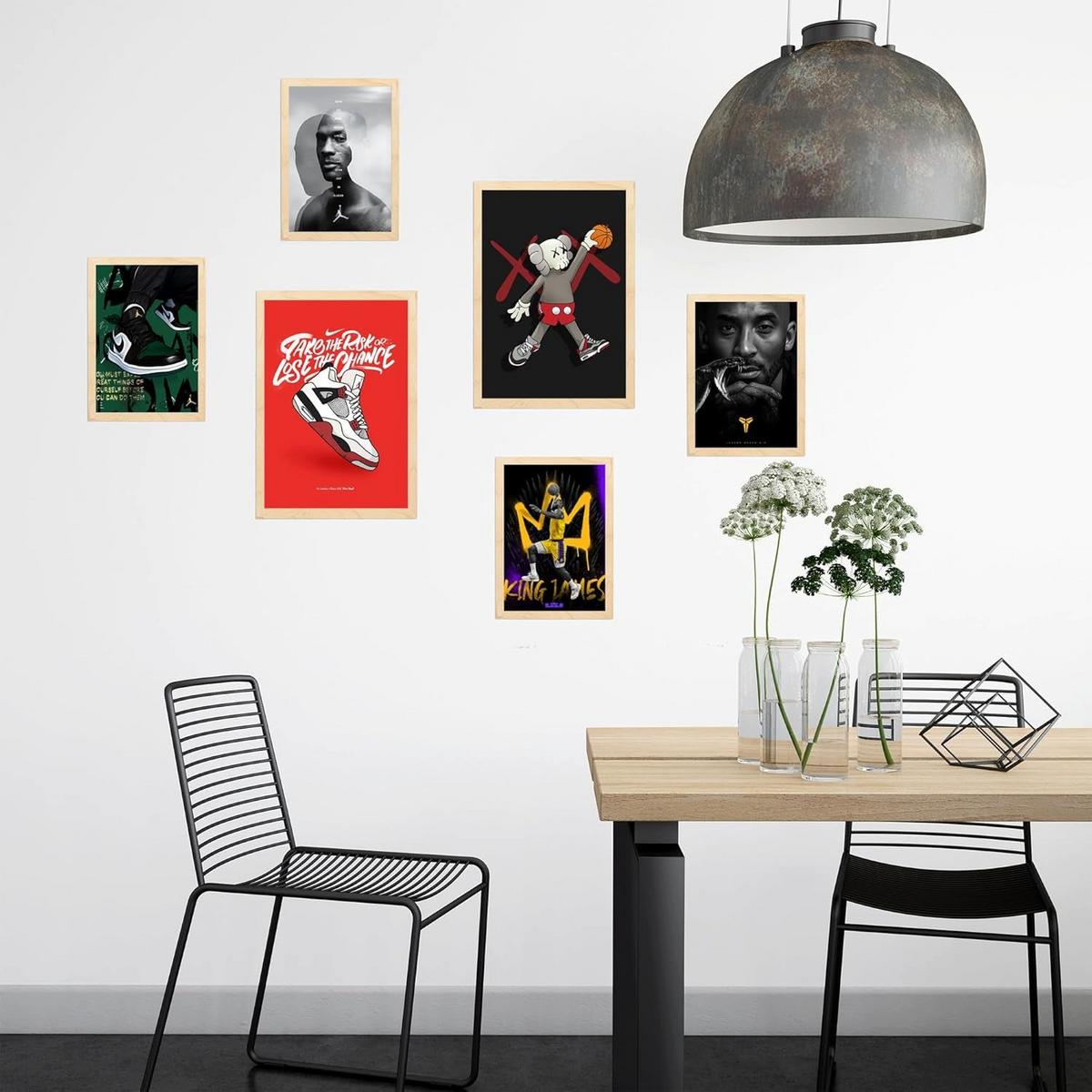 POSTER Set Mit 6 Ikonischer Basketball König James Jordan Nike Mit Designillustrationen Zur Der Zuhauses Räume Laden & Geschäft A3 & A4 Rahmenlos - Klar, Papier (29/3cm) - Nacnic