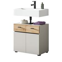 WASCHBECKENUNTERSCHRANK Kaschmir, Eiche Evoke 60 cm, Badschrank 2-türig - Kaschmir/Eichefarben, Holzwerkstoff/Kunststoff (60/56/35cm) - Inn.Furn