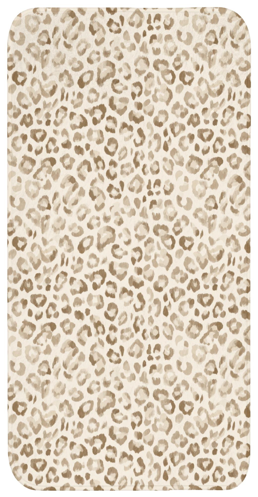 BADEMATTE Leopard - Klassisch - Beige Badteppich 60x120 cm - Hellbraun, Textil (60/120cm) - OnlyWow