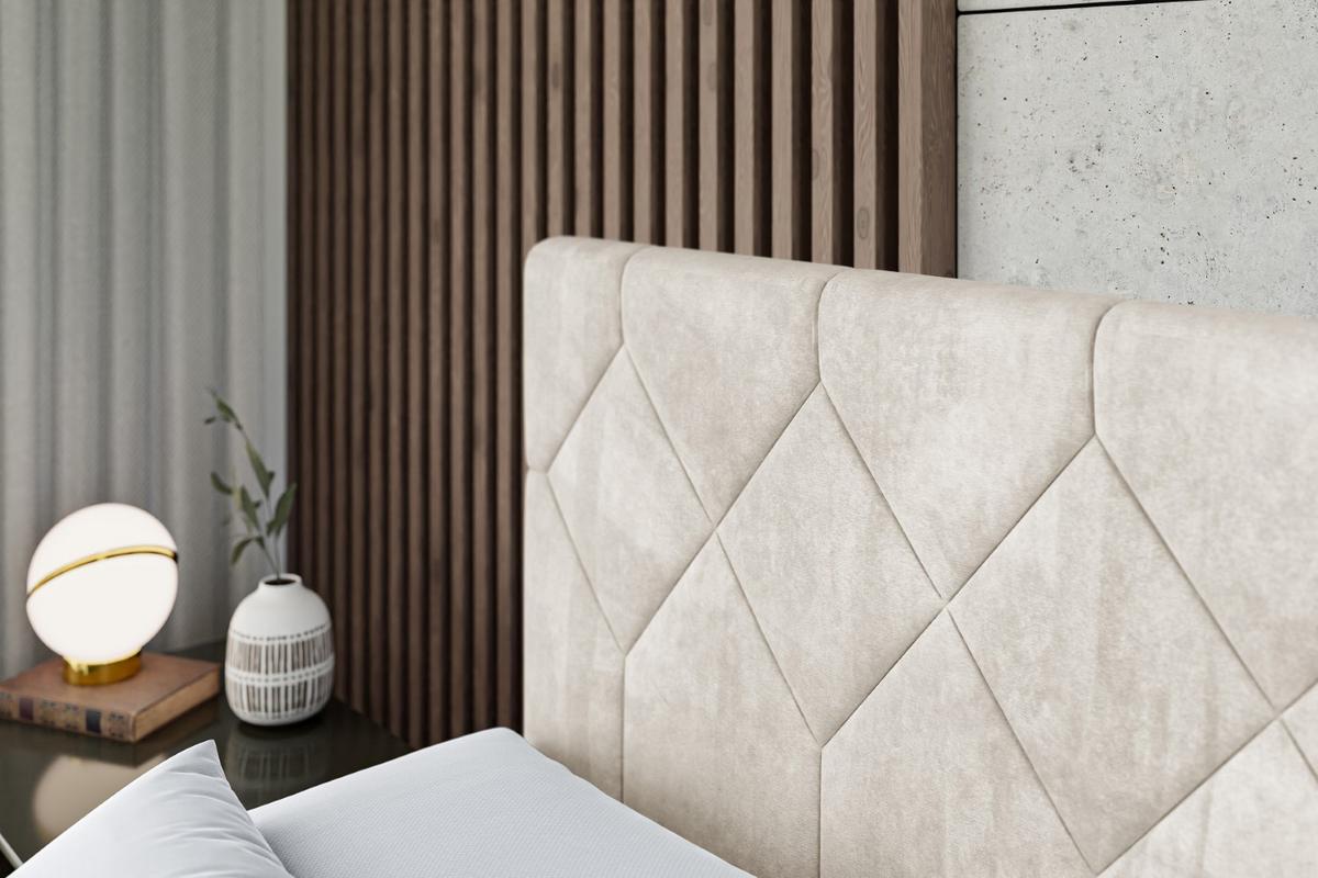 BOXBETT mit Matratze H4 und Lattenrost - CATOR - 140 x 200 - Ecru - Ecru, Holzwerkstoff (140/200cm) - ALTDECOR